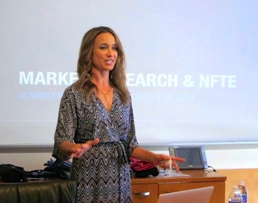 Jeannette Michels teaching a market research session for NFTE